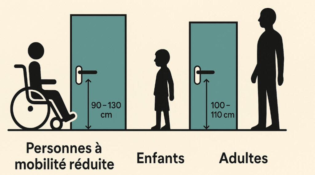Poignée De Porte Carrée Noir – Sécurité, Installation Rapide, Alliage D'aluminium