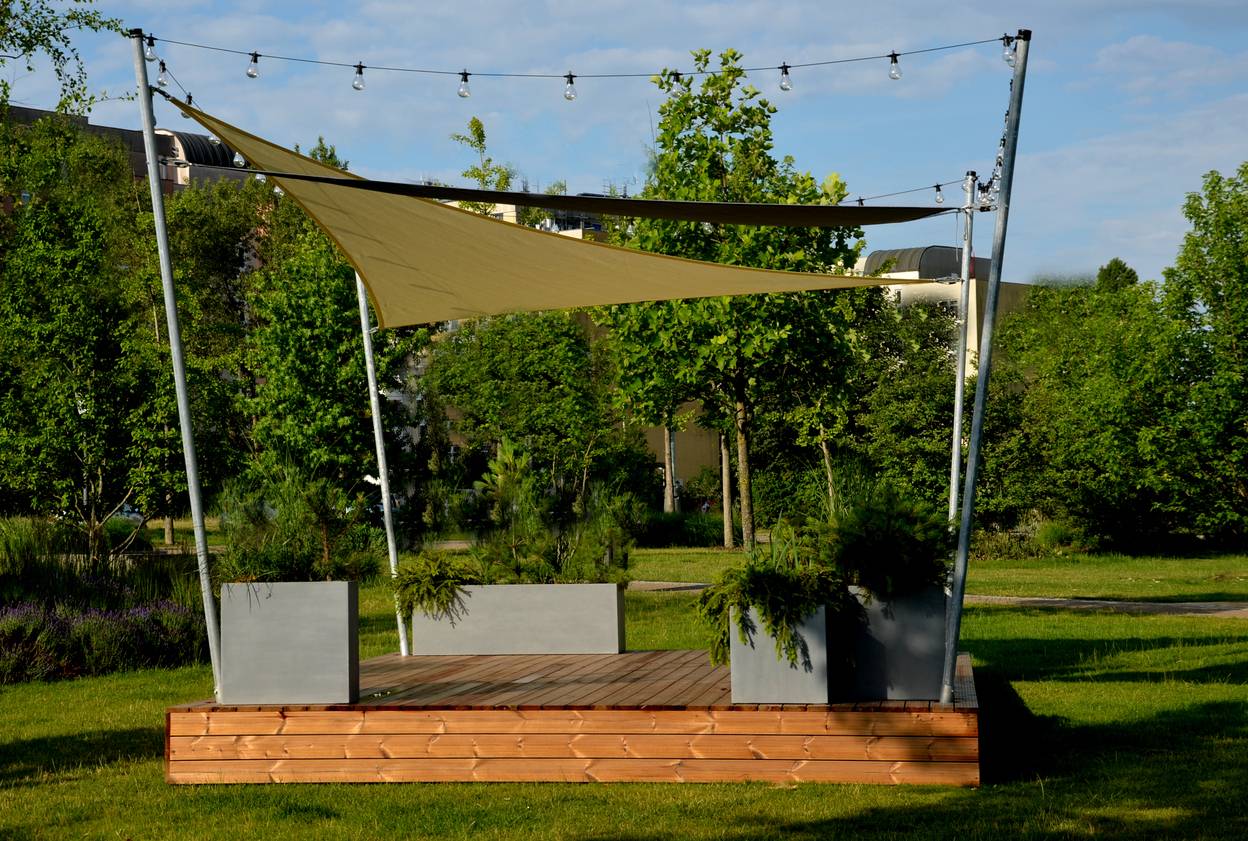 voile d'ombrage toile triangulaire ombre extérieur